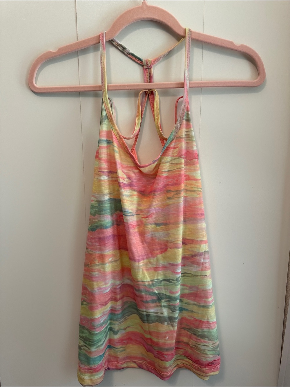 Multicolor Watercolor Racerback Tank Top